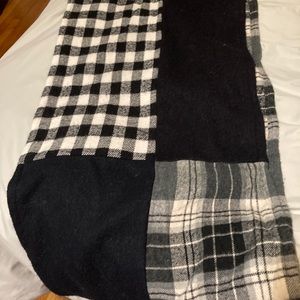 Black and white infinity scarf